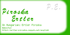 piroska ertler business card